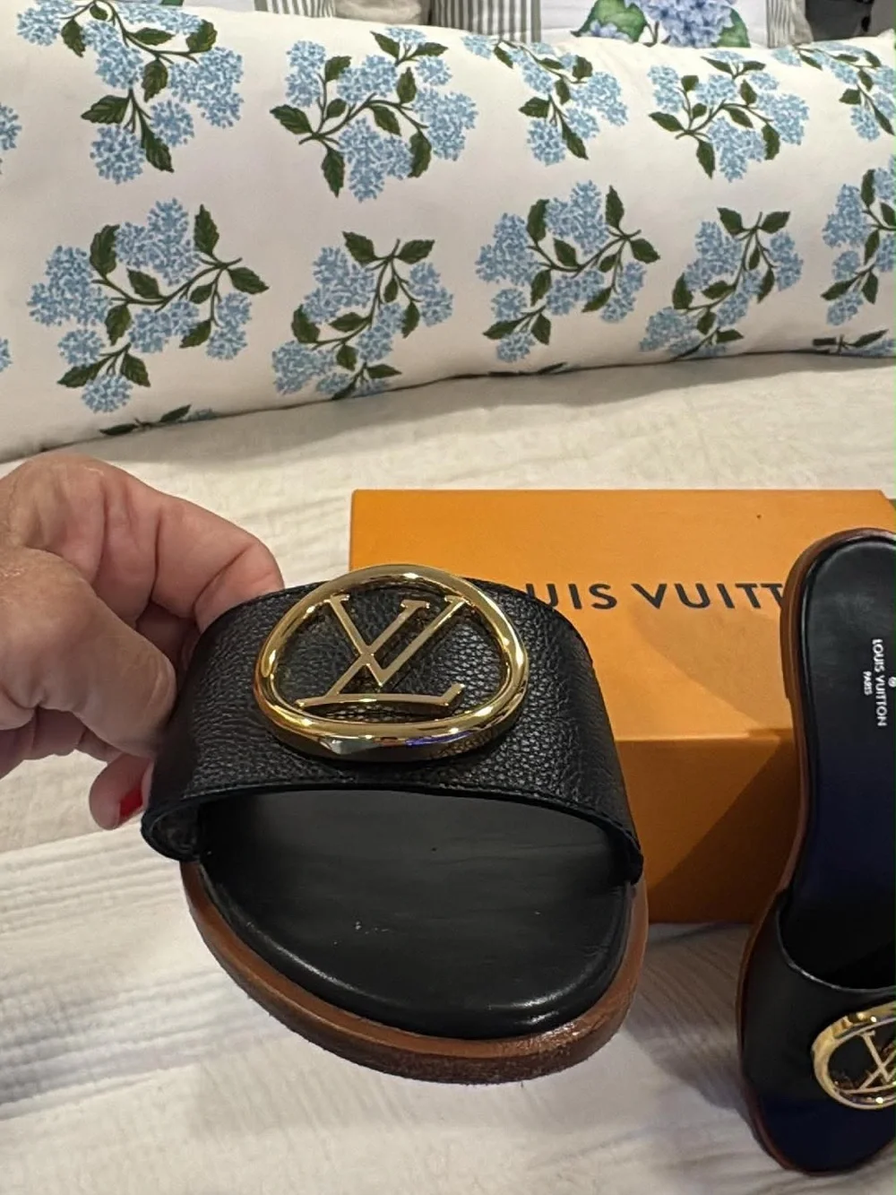 Louis Vuitton black leather